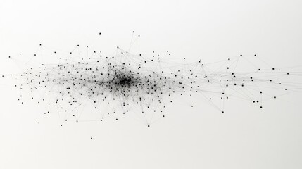 Poster - A conceptual scatter plot with points shaped like tiny digital nodes, interconnected in an abstract pattern.