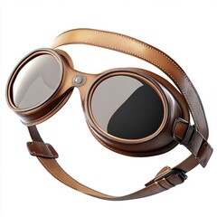 Vintage Aviator Style Leather Eyeglasses - A Timeless Design