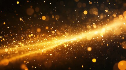 Poster - A scatter plot with data points formed by sparkling golden dust particles, symbolizing business insights.
