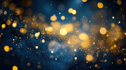 Poster - A scatter plot with data points formed by sparkling golden dust particles, symbolizing business insights.