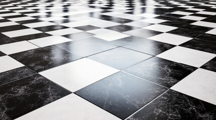 Poster - Abstract perspective background with square tiles. Design element