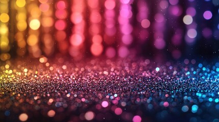 Canvas Print - Colorful glitter bokeh background (2)