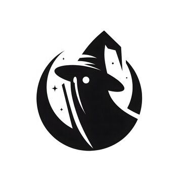 AI Generate of Logo Abstract Shape Halloween Things. Mystery, spooky, evil, horror, fear, creepy, simplicity, isolated in white.