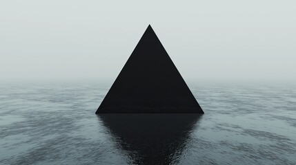 Aufkleber - A black triangle floating in an endless void