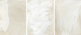 Paint texture background set. Abstract hand painted templates in light neutral colors. Contemporary minimal artwork. Illustration with brush strokes. Modern textured oil painting on canvas