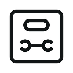 Poster - tool case ui icon, tool box simple line user interface vector symbol