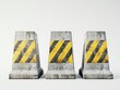 © Black Inspire - Concrete barrier on isolated white background