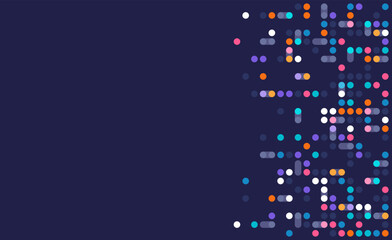 Poster - Digital technology background. Digital data dots pattern pixel background
