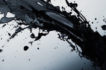 Poster - Artistic ink splash on a studio background creating an abstract visual effect with space for text