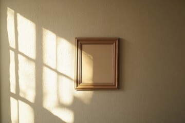 Poster - Framed picture on a softly lit wall with natural shadows creating a peaceful ambiance