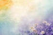 © Chici - Floral watercolor background with daisies for web banners, invitations, or marketing material
