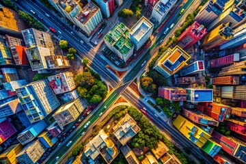 Poster - Abstract Aerial Chaos: Intersecting Lines & Geometric Patterns