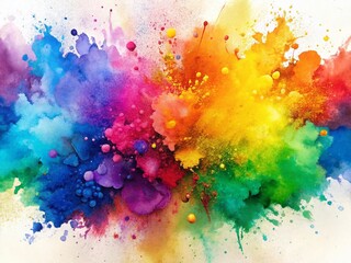 Poster - Abstract Watercolor Stains: Multicolored Blurred Background Texture