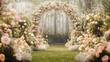 © john - Garden wedding backdrop photography background stage ceremony maternity shoot floral wedding overlay garden background flowers wedding props
