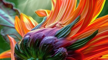 Poster - close up shot of a beautiful sun flower. 