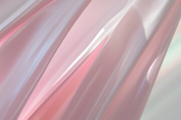 Poster - Elegant Sheer Fabric with Soft Pink and White Color Combinations