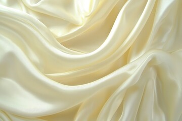 Wall Mural - soft and elegant cream satin fabric with smooth texture and drapes