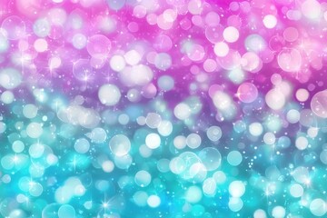 Wall Mural - magical bokeh background of purple pink and blue sparkles