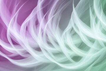 Wall Mural - abstract soft waves in gentle purple and green tones
