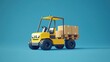 © Nurul - Cartoon forklift carrying boxes on a pallet
