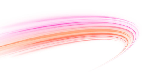 Poster - Abstract neon rays of light on a transparent background in PNG format Neon ellipse in the form of speed. Illustration of light ray, stripe line with blue light, speed motion background.