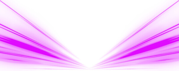 Poster - Vector speed of light in space on dark background. Illustration of light ray, stripe line with blue light, speed motion background. Database fast data transfer acceleration. PNG	