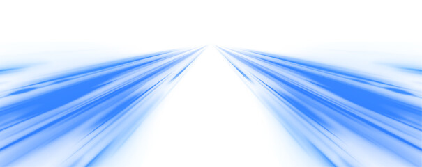 Poster - Blue wave curved lines for presentations, illustration of articles and publications on technological trends and innovations. Vector speed of light in space on dark background.