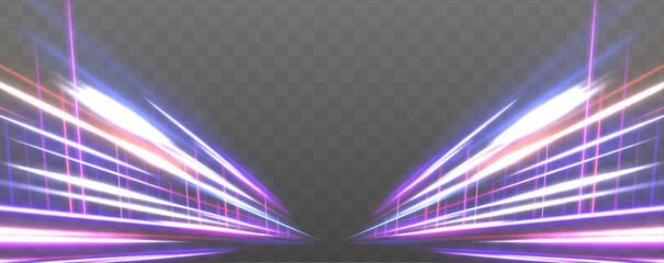 Poster - Electrical technology in futuristic style neon speed waves. Bright sparkling speed line for futuristic design and banner.	