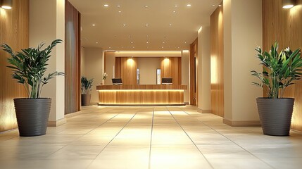 Canvas Print - Luxury spa reception hall design.