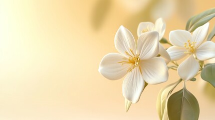 Canvas Print - Delicate White Flowers in Soft Light