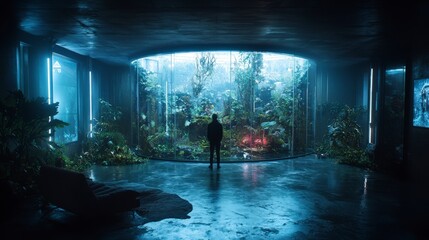 Leinwandbilder - Exploring immersive nature environments digital space visual art futuristic captivating concept