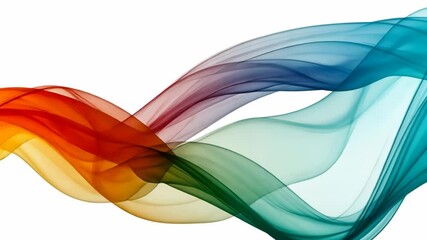 Poster - Colorful flowing abstract lines create a dynamic visual effect in a modern design setting