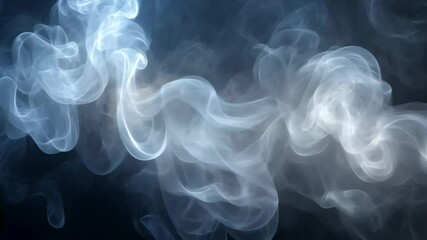 Poster - Soft, swirling smoke creates intricate patterns against a dark background