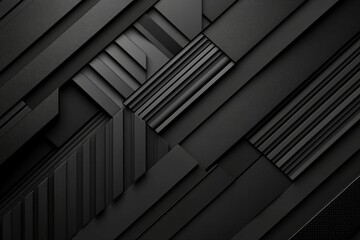 Poster - dark deep black dynamic abstract vector background with diagonal lines, a gradient from light to dee