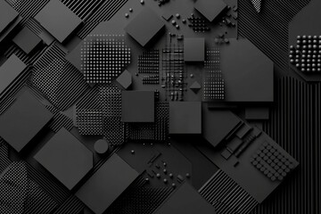 Poster - dark deep black dynamic abstract vector background with diagonal lines, a gradient from light to dee