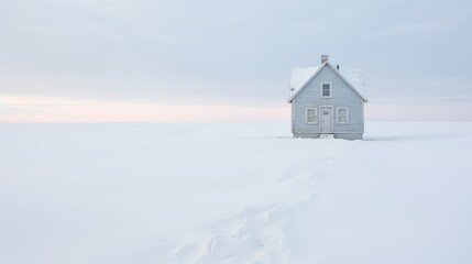 Poster - landscape isolated house