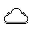 © Sunday Cat Studio - Minimalist cloud icon for creative projects and digital applications., transparent background.