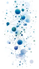 Poster - Abstract network illustration featuring interconnected blue spheres and lines