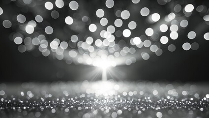 Poster - abstract background with out of focus glittering lights and bokeh effect creating a shimmering and r