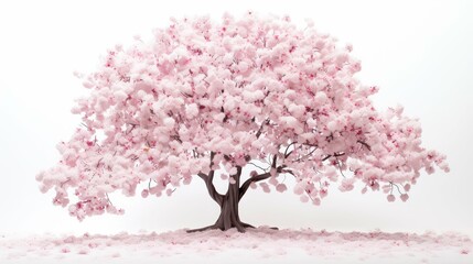 Wall Mural - petals tree on white