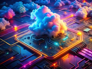 Poster - Surreal Cloud Computing: Circuit Board Dreamscape