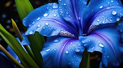 Wall Mural - petals flowers blue