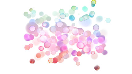 Wall Mural - blurred bokeh colors light glowing on transparent background