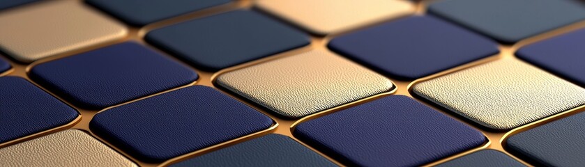 Poster - A close-up view of textured geometric shapes in varying colors