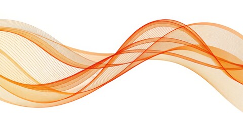 Wall Mural - Abstract Orange Wave Composition Flowing Lines Design, , wave, abstract background graphic, abstract art