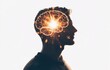© Alexei - A mans head silhouette with light emerging from his brain