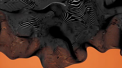 Fototapete - Dynamic Gradient Waves