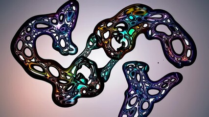 Poster - Ethereal Filament Dance Mesmerizing Color Fusion