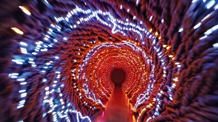 Leinwandbilder - Mirrored Tunnel Kaleidoscope