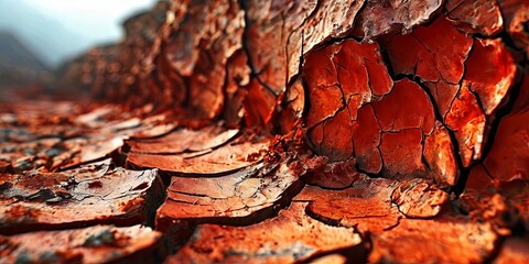 Poster - A rock wall with cracks and holes in it
